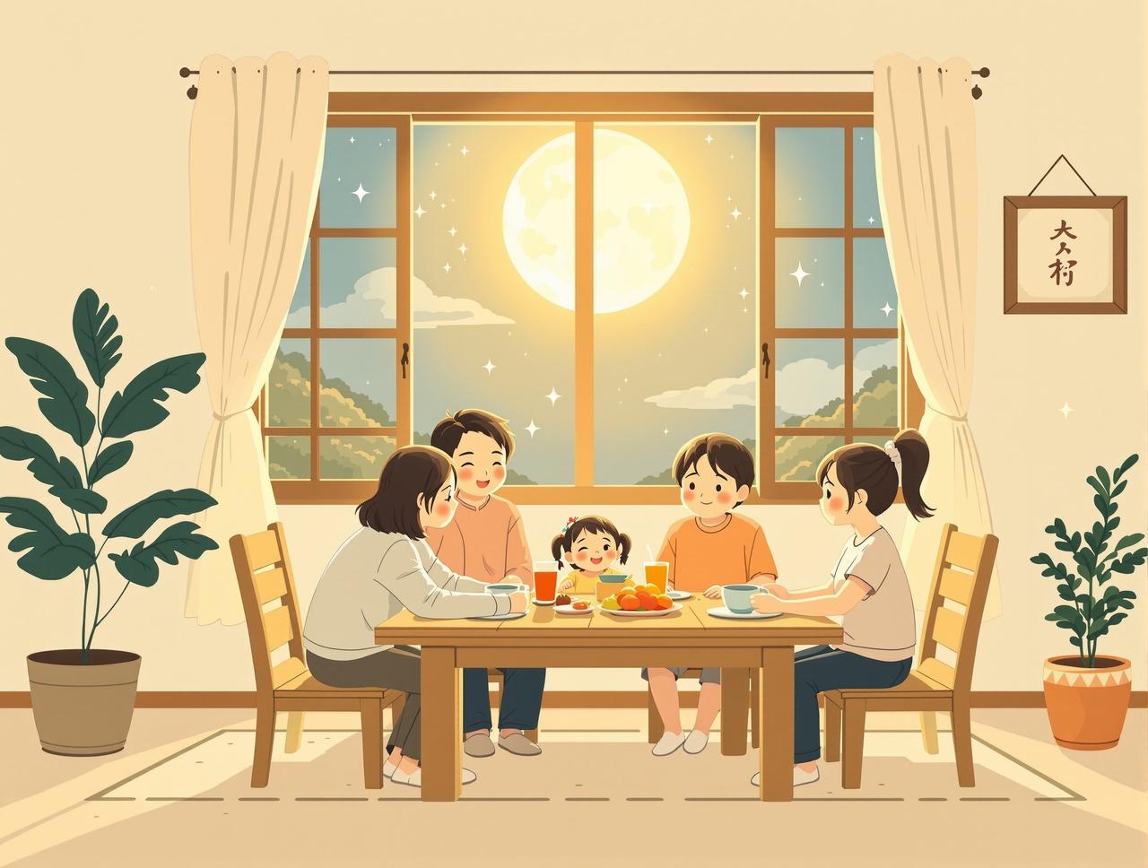 漫剧短剧网月光下的餐桌 - 每晚月光洒落餐桌，一家四口围坐分享一天的喜怒哀乐。温暖细腻的家庭日常，每个故事都像月白般纯净温柔。
